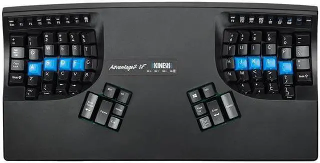 Alt view image 2 of 10 - Kinesis Advantage2 Quiet LF Ergonomic Mechanical Keyboard - Cherry MX Quiet Red
