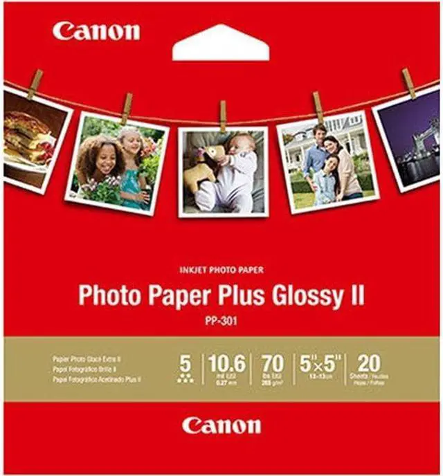 Alt view image 4 of 6 - Canon Photo Paper Plus II Glossy Surface Gloss Inkjet Photo Paper, 20 Sheets