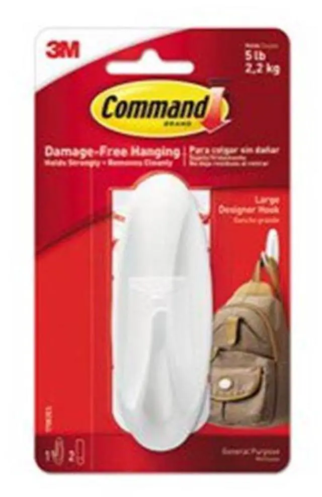 Alt view image 2 of 11 - 3M Command Wht Design Hook 17083ES Unit: EACH