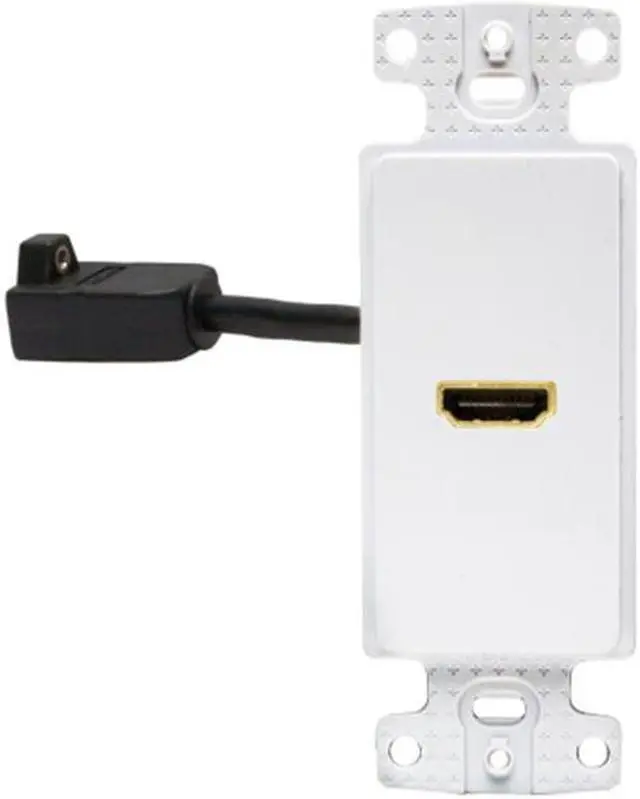 Alt view image 3 of 4 - HUBBELL WIRING DEVICE-KELLEMS NS801W Video Wall Plate and Jack,HDMI,White