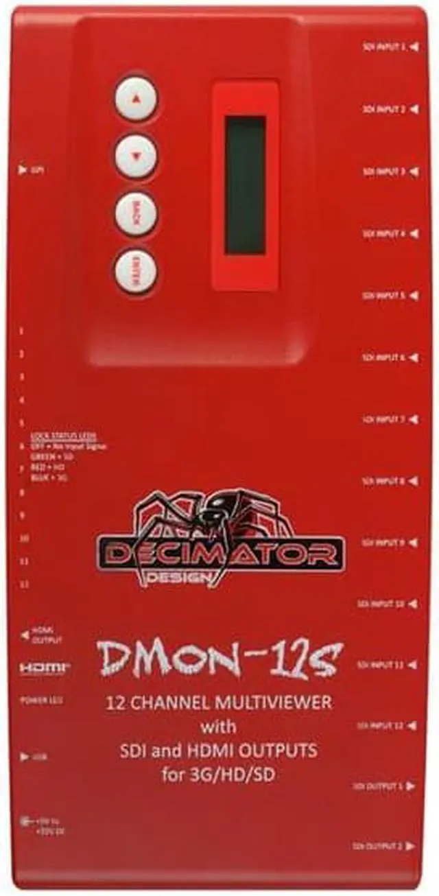 Alt view image 2 of 11 - Decimator DMON-12S 1 to 12 Channel Multi-Viewer with SDI and HDMI Outputs #DD12S