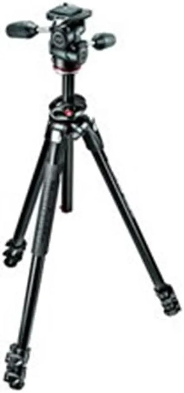 Alt view image 8 of 20 - Manfrotto MK290DUA3-3WUS 290 Dual Aluminum Tripod Kit w/3 Way Pan & Tilt Head