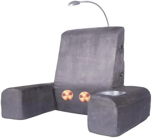 Alt view image 6 of 10 - Carepeutic Back Rest Bed Lounger with Heated Shiatsu Massage