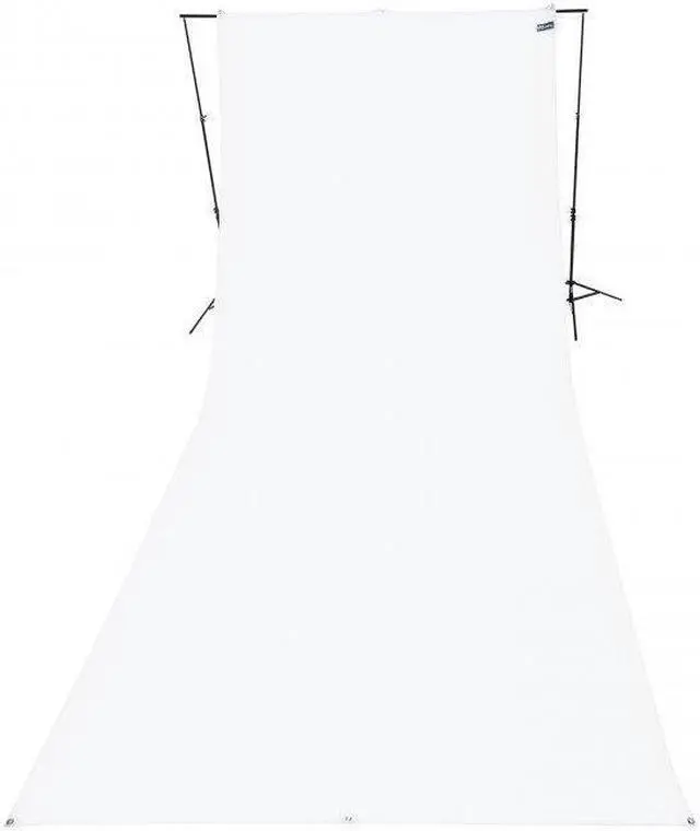 Alt view image 2 of 9 - Westcott 9 x 20 ft Wrinkle-Resistant Cotton Backdrop (Hi Key White)