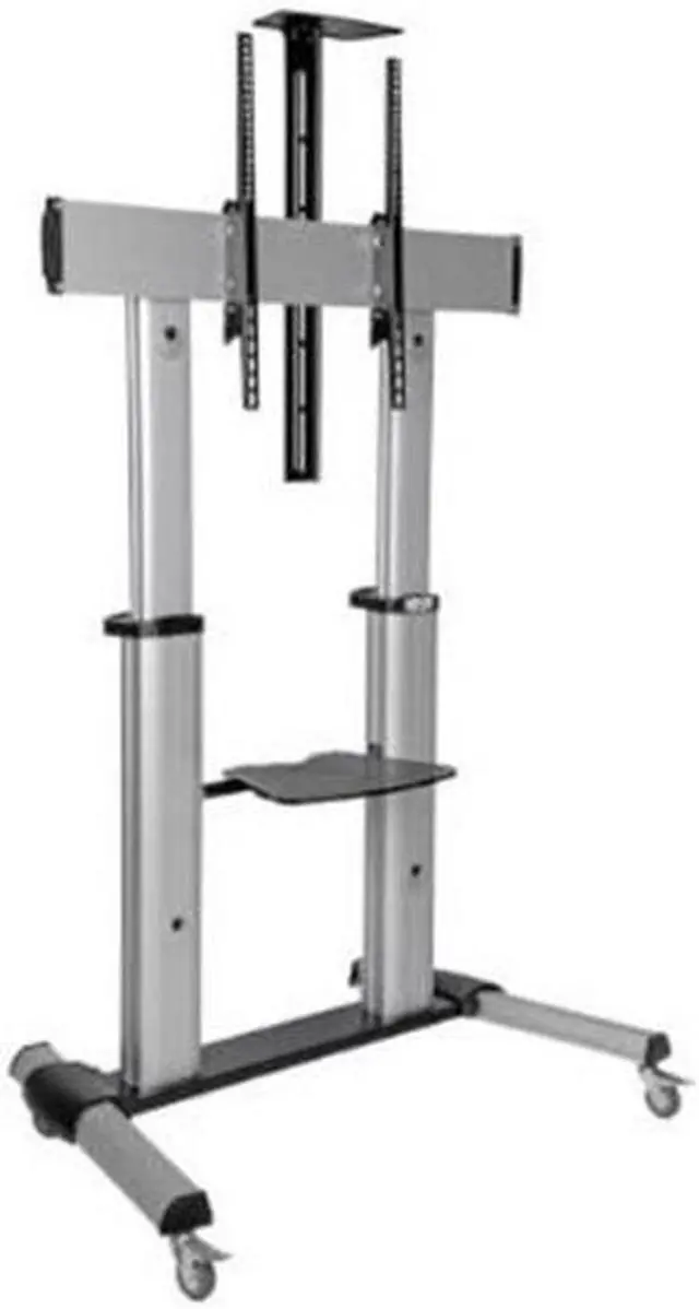 Main image of Tripp Lite DMCS60100XX 60-100 in. Heavy-Duty Mobile Flat & Curved Panel Floor Stand, Black & Silver