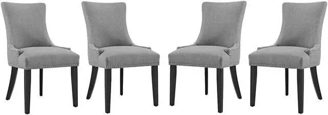Main image of Marquis Dining Chair Fabric Set of 4 - Light Gray