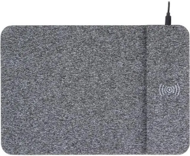 Alt view image 2 of 20 - Allsop Powertrack Wireless Charging Mouse Pad 13 x 8.75 Gray 32192