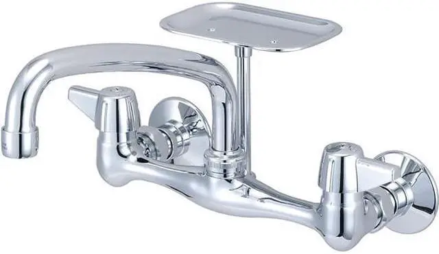 Main image of Central Brass Two Handle Wallmount Kitchen Faucet