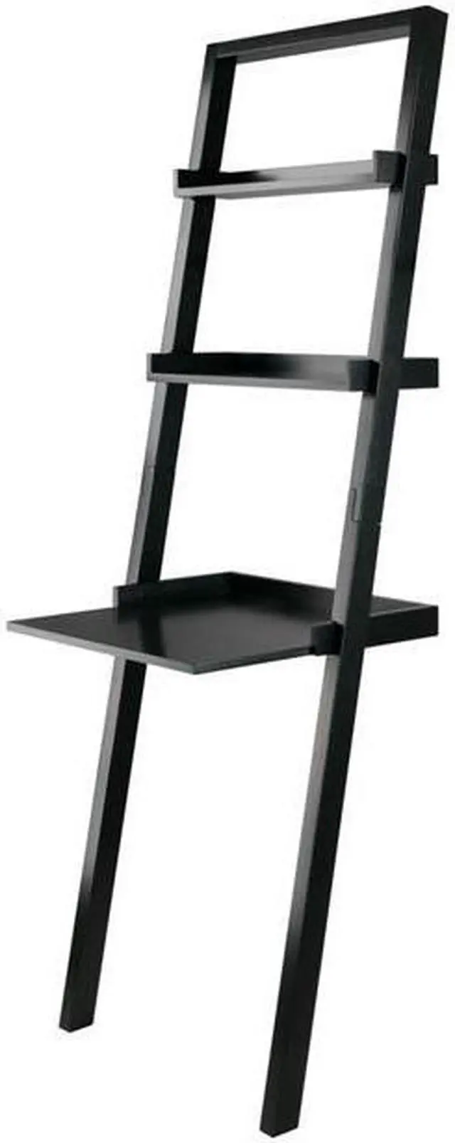 Main image of Winsome Wood 29323 Bellamy Leaning Desk with 2 Shelves, Black