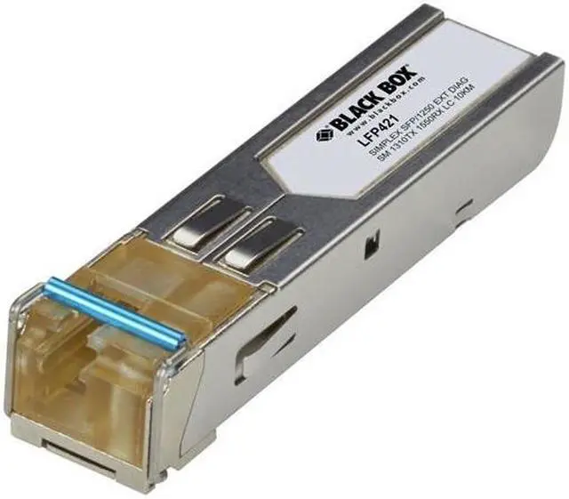 Main image of Black Box LFP421 SFP - 1250-Mbps, Extended Diagnostics, 1310-nm TX, 1550-nm RX, Simplex Single-Mode Fiber, 10-km, LC