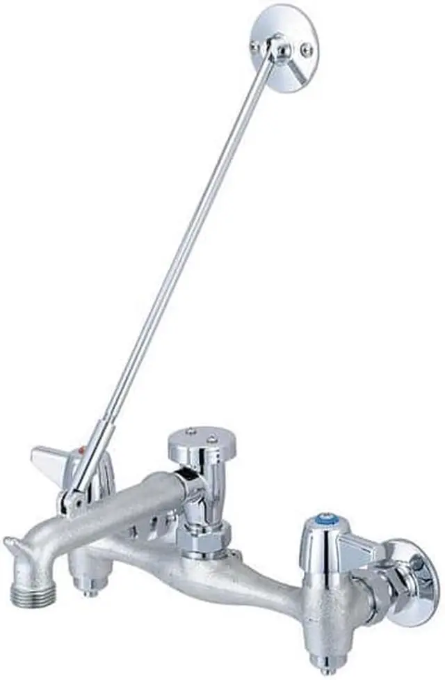 Main image of Central Brass 0054-URC-QI 5.75 in. Two Handle Wallmount Service Sink Faucet - Rough Chrome