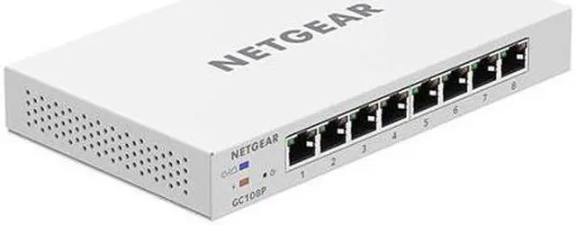 Main image of NETGEAR 8-port PoE Gigabit Ethernet Smart Switch with Insight Cloud Management (GC108P) - Managed with 8 x PoE+ @ 64W
