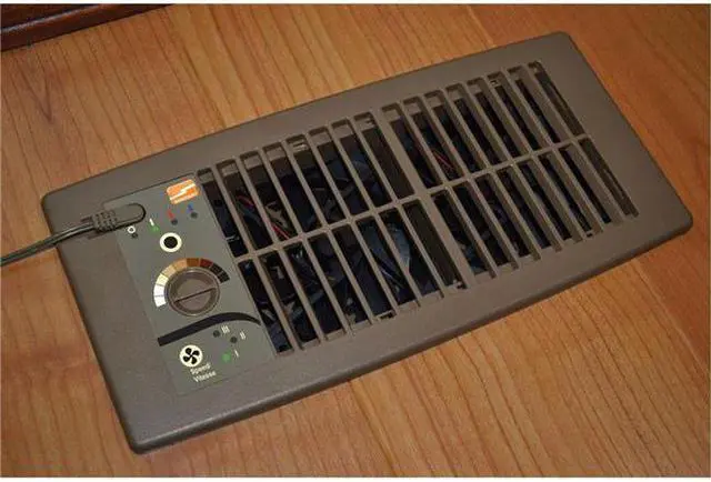 Alt view image 3 of 5 - Flush Mount Heating and Air Conditioning Booster Fan, Brown