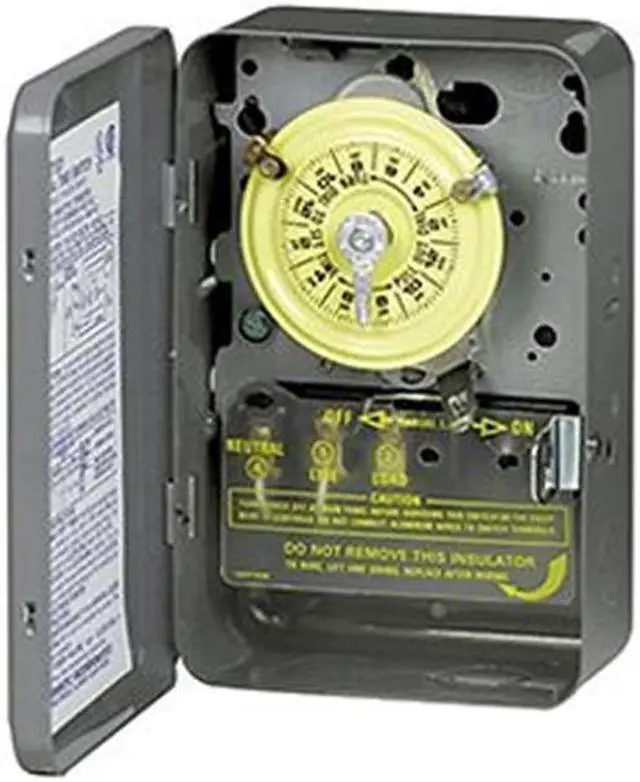 Alt view image 12 of 20 - Intermatic T103 120-Volt DPST 24 Hour Mechanical Time Switch