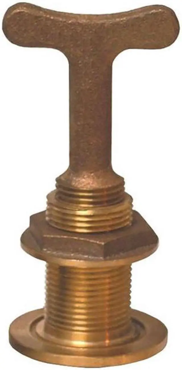 Alt view image 2 of 7 - GROCO GARBOARD DRAIN WITH INSIDE T-HANDLE PLUG