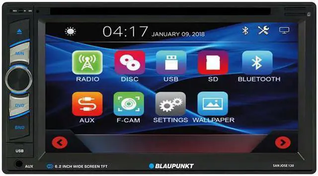 Alt view image 3 of 10 - BLAUPUNKT SANJOSE 120 Blaupunkt 6.2 D.Din Touchscreen AM/FM/DVD/BT