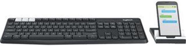 Alt view image 9 of 20 - Logitech K375s Multi-Device Wireless Keyboard and Stand Combo 920-008165 Black Bluetooth Wireless Standard K375s Multi-Device Wireless Keyboard and Stand Combo