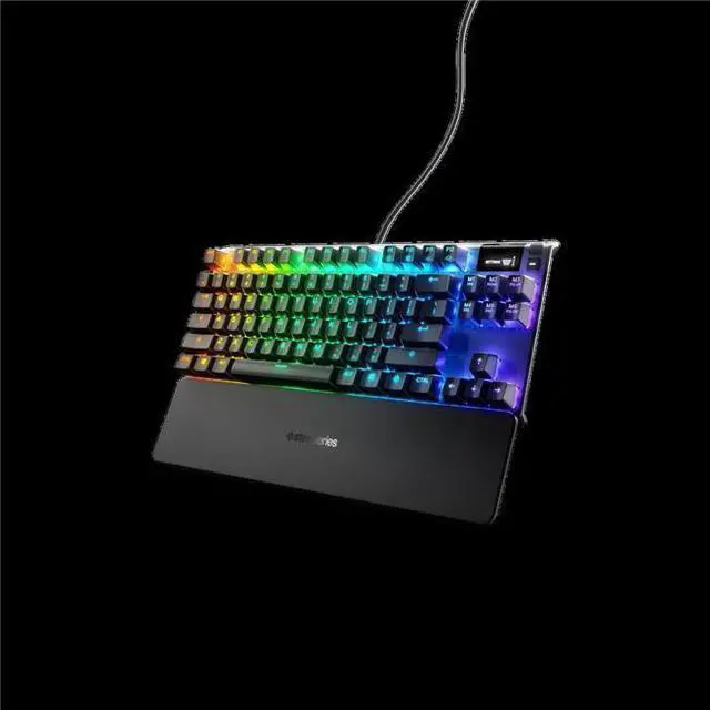 Alt view image 6 of 20 - SteelSeries Apex 7 TKL 84-Key RGB Mechanical Gaming Keyboard (Red Switch)