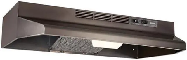 Alt view image 4 of 5 - Broan F4030BLS 30 Black Stainless Convertible Under Cabinet Range Hood with Light