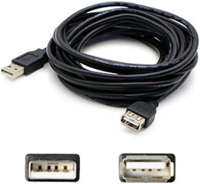Alt view image 2 of 8 - AddOn USBEXTAA10FB 10ft (3M) Black USB 2.0 A to A Extension Cable
