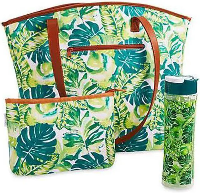 Main image of OCI 7167FF1889 Fit Fresh Jungle Love Barbados Beach Bag Set, Green