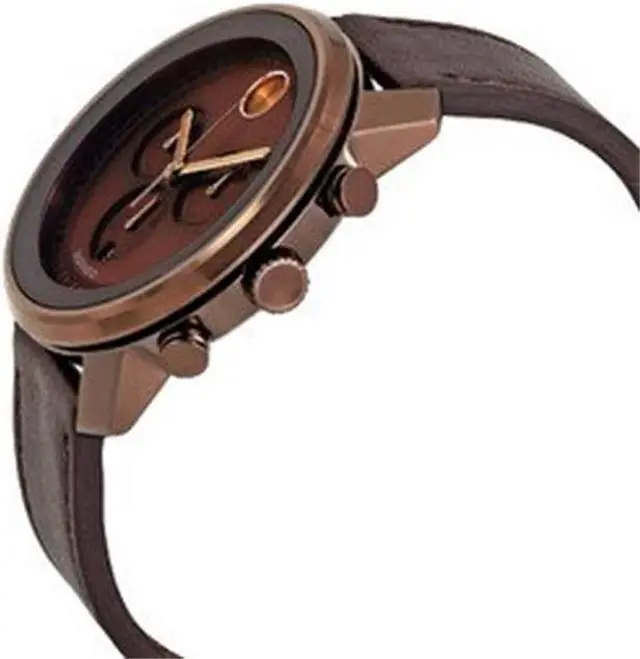 Alt view image 2 of 9 - Movado Bold Cognac Leather Mens Watch