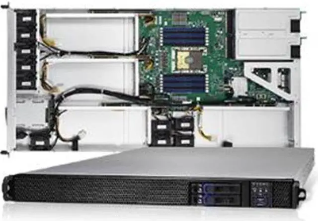 Alt view image 7 of 7 - TYAN 1U GPU Barebone B5631G88V2HR-2T-N 
Single Socket Xeon SP, 4 GPUs, 12 DIMMs