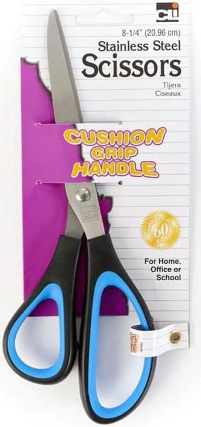 Main image of Charles Leonard CHL80825-6 Cushion Grip Scissor 8.25 in. Bent - 6 Each
