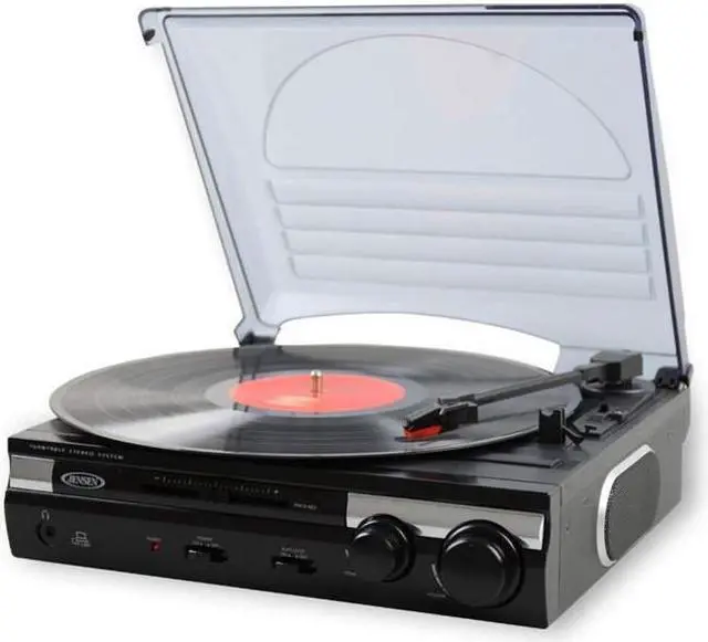 Main image of Jensen JTA-230R Speed Stereo Turntable with Built-in Speakers
