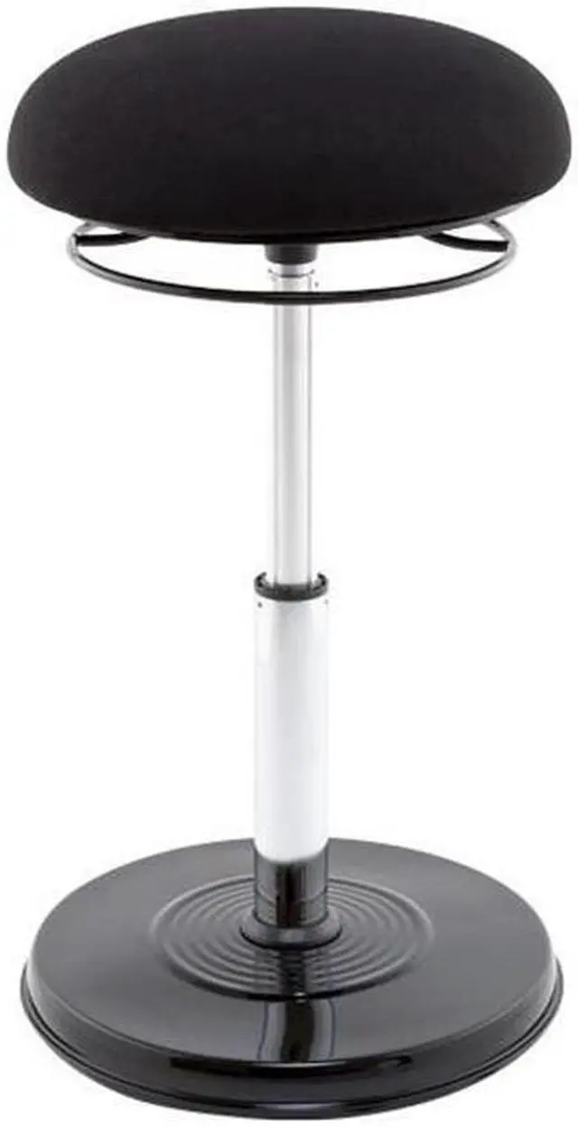 Alt view image 3 of 12 - Kore Office PLUS Sit-Stand Adjustable Chair 21.5-32 Black Fabric