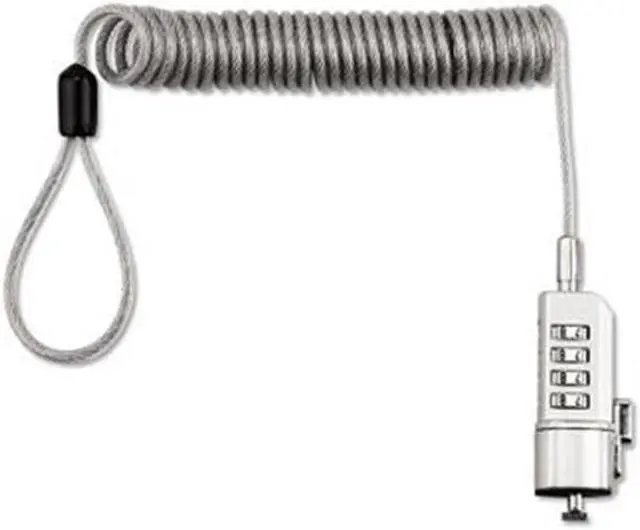 Alt view image 6 of 20 - Compact Combination Laptop Lock, 6 ft Steel Cable 64670