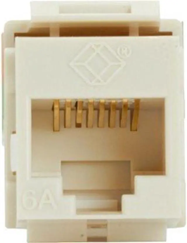Main image of Black Box GigaTrue 2 CAT6A Keystone Jack - Unshielded RJ45 Office White