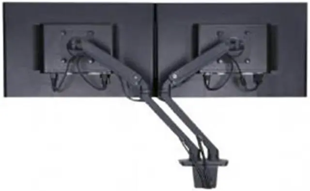 Main image of MXV DESK DUAL MONITOR ARM, MATTE BLACK