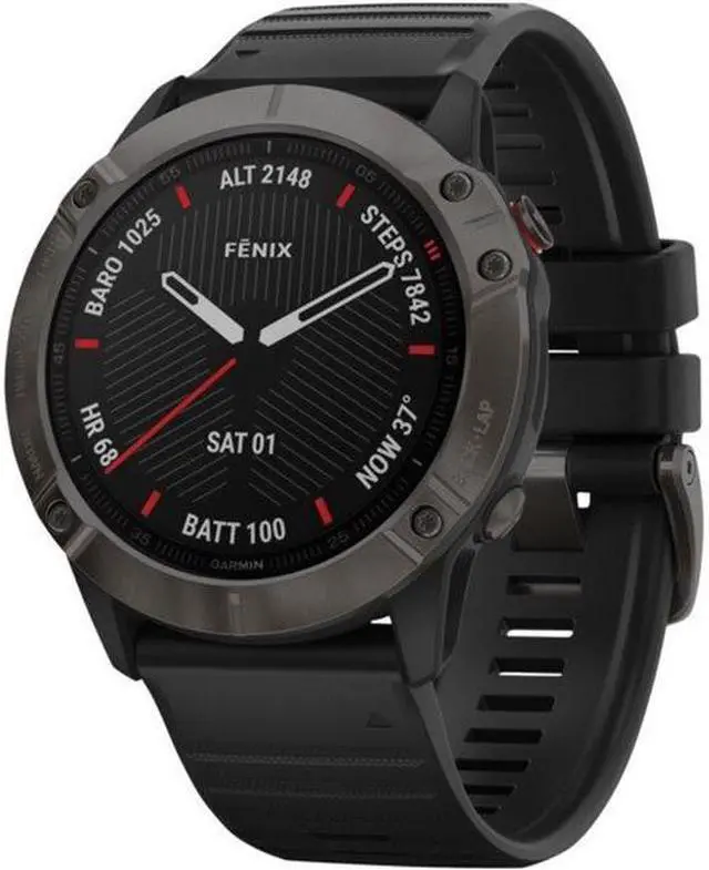 Alt view image 12 of 20 - Garmin Fenix 6X Sapphire, Premium Multisport GPS Watch,  -Carbon Gray DLC with Black Band-  (010-02157-10)