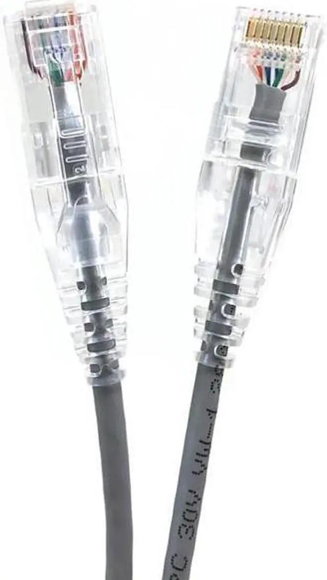 Alt view image 6 of 7 - Micro Connectors (E08-010-SLIM-5) Ultra Slim 10 Feet (28AWG) CAT 6 UTP RJ45 Patch Cables, Pack of 5, Color-Gray