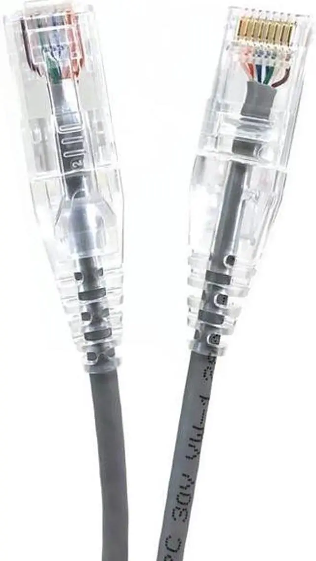 Alt view image 6 of 6 - Micro Connectors (E08-014-SLIM-5) Ultra Slim 10 Feet (28AWG) CAT 6 UTP RJ45 Patch Cables, Pack of 5, Color-Gray