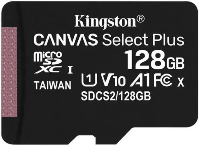 Alt view image 5 of 20 - Kingston Canvas Select Plus - Flash memory card (microSDXC to SD adapter included) - 128 GB - A1 / Video Class V10 / UHS
