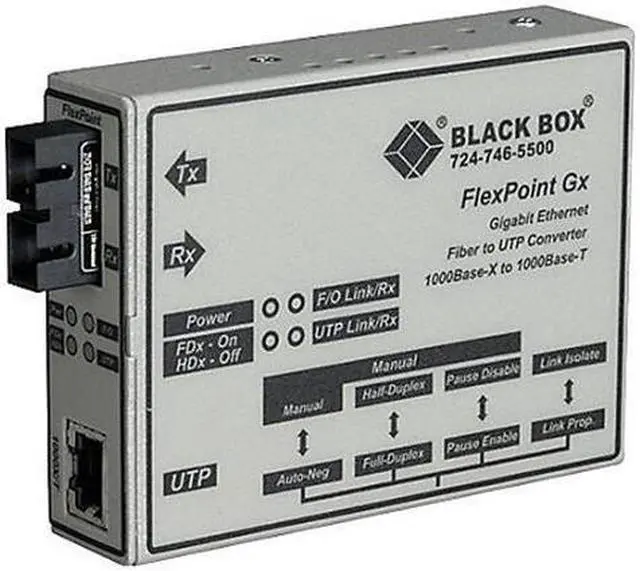 Alt view image 3 of 5 - Black Box FlexPoint Gigabit Ethernet Media Converter