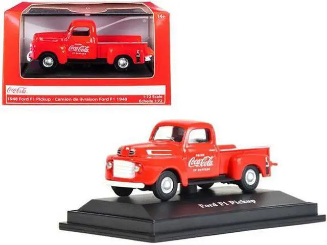 Alt view image 3 of 5 - 1948 Ford F1 Pickup Truck "Coca-Cola" Red 1/72 Diecast Model Car by Motorcity Classics