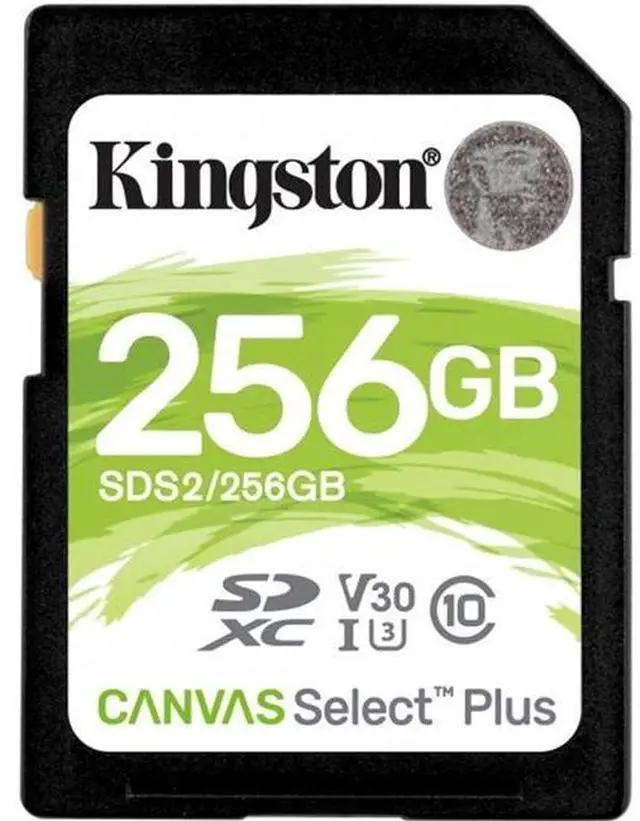 Alt view image 3 of 20 - Kingston Canvas Select Plus 256 GB Class 10/UHS-I U3 SDXC 1 Pack SDS2256GB