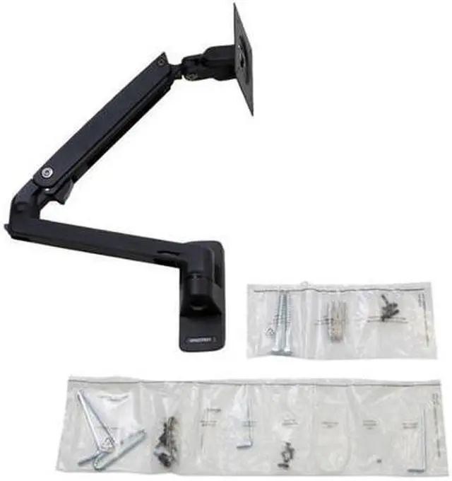 Alt view image 2 of 7 - Ergotron MXV Wall Monitor Arm Matte Black 45-505-224