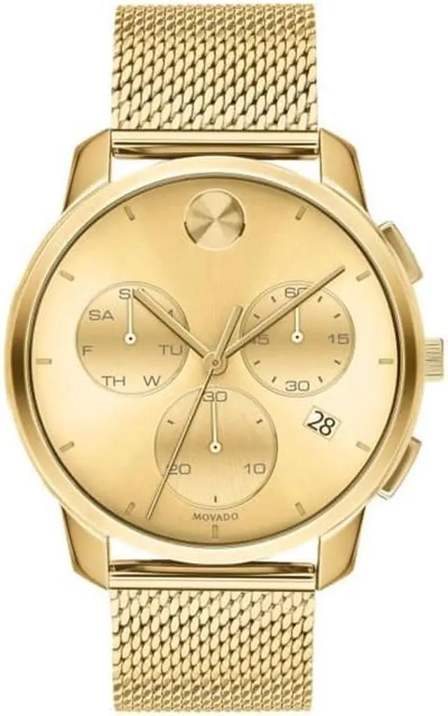 Alt view image 2 of 8 - Movado Bold Thin Chronograph Gold-Tone Mens Watch