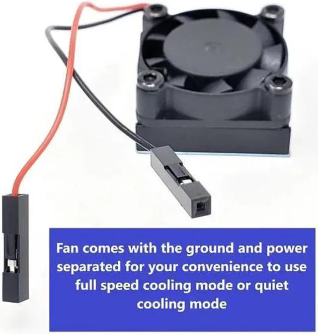 Alt view image 8 of 8 - MICRO CONNECTORS  Cooling Fan/Heat Sink for Raspberry Pi (RAS-FANHS10), Black