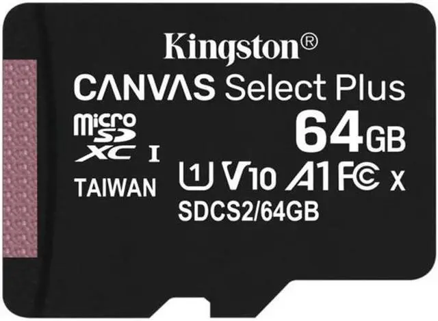 Alt view image 6 of 20 - Kingston Canvas Select Plus 64GB Micro SD Card and SD Adapter SDCS2/64GB
