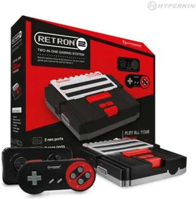 Main image of Hyperkin M05932-BK RetroN2 2 in 1 Console Videogame Hardware, Black