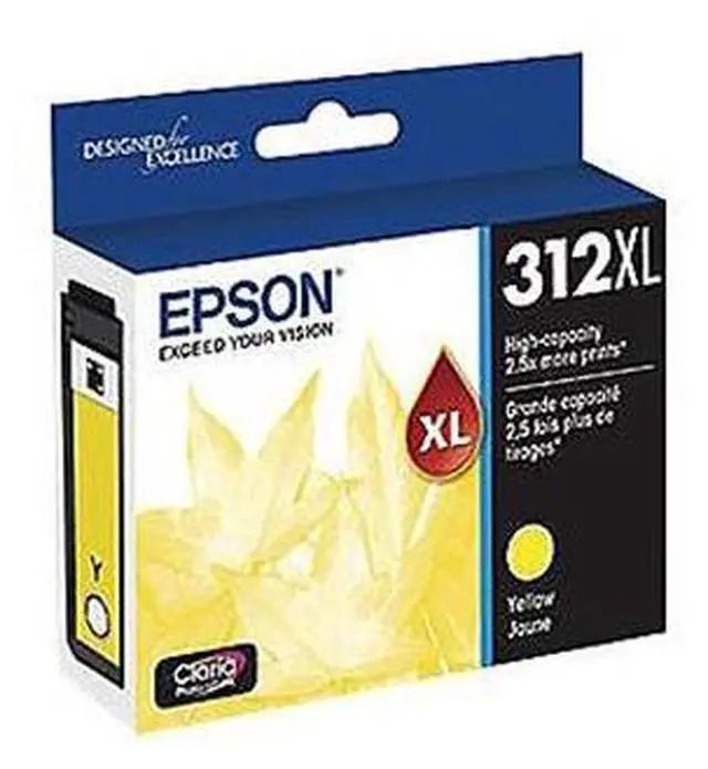 Alt view image 10 of 12 - Epson T312XL Claria High Capacity Ink Cartridge for Inkjet Printer, Yellow