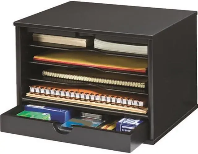 Alt view image 19 of 20 - Victor Wood Desktop Organizer, Midnight Black Collection - by Victor Technology