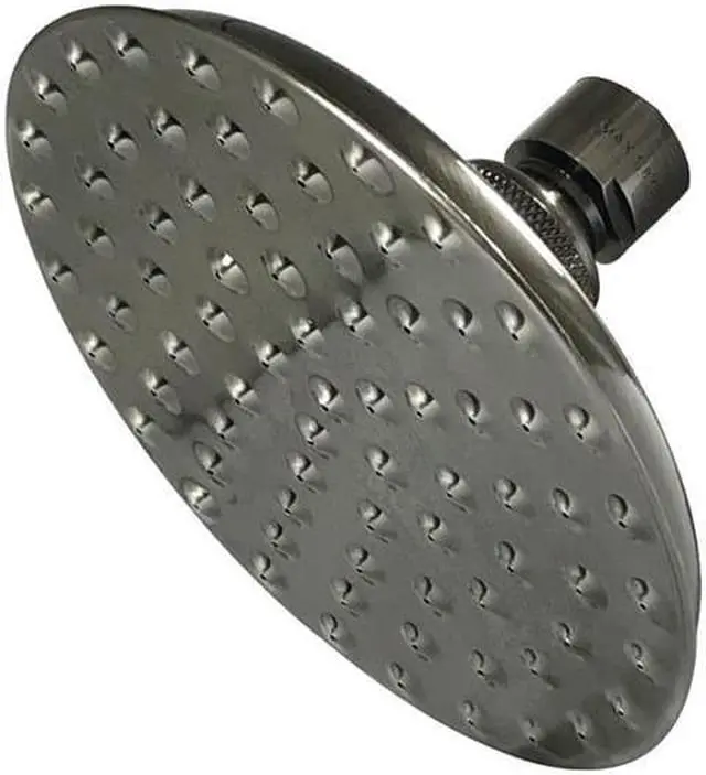 Main image of Kingston Brass K135A4 Victorian 5.25 in. Diameter Brass Showerhead - Stainless Steel, Black