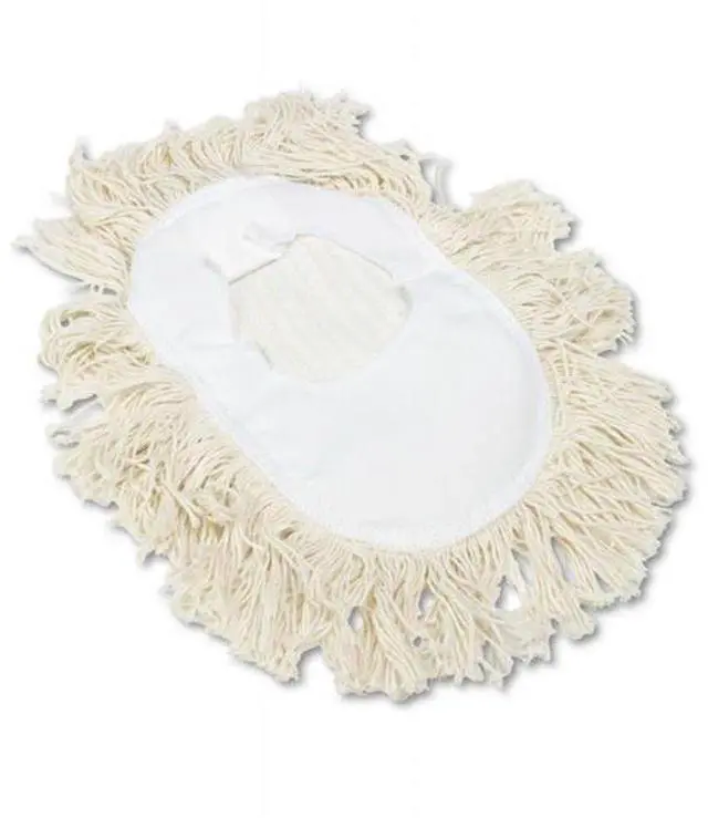 Alt view image 5 of 18 - Boardwalk Wedge Dust Mop Head Cotton 17 1/2l x 13 1/2w White 1491
