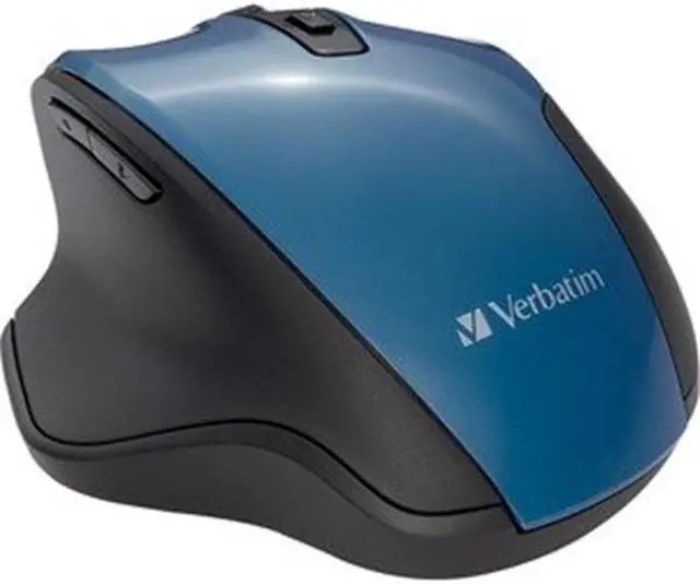 Alt view image 8 of 20 - Verbatim Silent Ergonomic Wireless Blue LED Mouse Dark Teal 70244